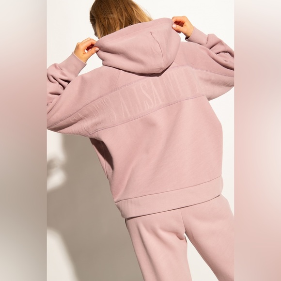 All Saints pink talon hoodie sz XS - Picture 1 of 12